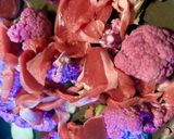 紫カリフラワーと若鶏砂肝の柚子胡炒め作り方1写真