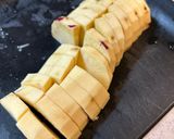 黒豆リメイク　さつまいもと黒豆のサラダ作り方1写真