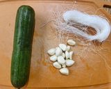 ヘチマと春雨のにんにく蒸し作り方1写真