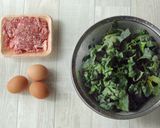 冬の味わい！ちぢみほうれん草と卵炒め作り方1写真