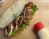 焼豚の照り焼きサンド💕作り方5写真