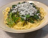 大葉とレモン香る！しらすのワンパンパスタ作り方3写真