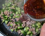 韓国風きゅうりそぼろ丼作り方4写真