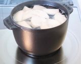 トロ柔【かぶのお味噌汁】かぶ葉も加えて作り方2写真