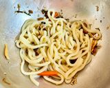 梅ポン生姜の納豆麹②の釜玉うどん(韓国海苔版)作り方3写真