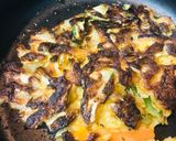 米粉のお好み焼き●ネギ野菜玉作り方3写真