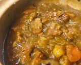 豚うで肉のチーズ＆玉子の出汁ポークカレー作り方3写真