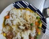 レンジ簡単中華風梅ウスター照味炒飯弁当作り方8写真