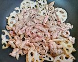 簡単夕飯主菜れんこんブロッコリー豚こま中華炒め作り方7写真