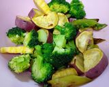 緑色野菜とさつまいもの胡麻だれサラダ作り方5写真