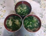 松山あげとニラの味噌汁作り方15写真