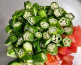 麺つゆで簡単⭐︎豆腐と夏野菜の和風サラダ作り方2写真