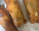 簡単美味しい鶏ひき肉とニラの春巻き😋作り方7写真