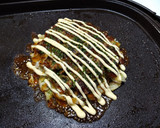 卵なし　ふわトロっ　豚チーズ　お好み焼き作り方13写真