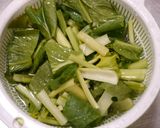 簡単！鶏小松菜のポン酢生姜煮作り方1写真