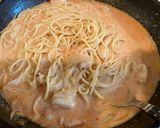 春色の海老のクリームパスタ♪作り方3写真