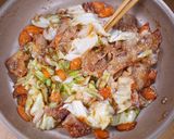 豚バラキャベツの⭐ご飯がもりもり進むお味噌汁🤩🍚作り方7写真