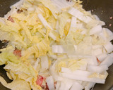 仕上げは溶き卵！白菜を使った麻婆春雨作り方4写真