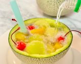 メロンの器で🍈メロンフルーツポンチ作り方4写真