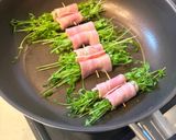 べーコンと豆苗の焼いたもの作り方3写真