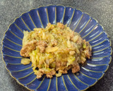とろ～り♡キャベツとひき肉の和風炒め作り方4写真