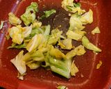 春キャベツ☆釜揚げしらすの酒盗のせパスタ作り方4写真