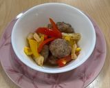 豚肉ボール・お揚げとパプリカ煮作り方6写真