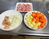 チーズカレー🧀🍛とフランスパン🥖😃作り方1写真