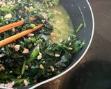 ほうれん草とマグロの塩昆布炒め作り方4写真