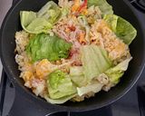 ☆簡単☆カニカマとレタスの旨だし炒飯作り方4写真