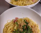 えのき茸ベーコン和風パスタ作り方4写真