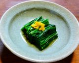 ほうれん草のおひたし+オイルとトッピング作り方5写真