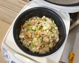 出汁入り味噌で、小松菜の味噌炊き込みご飯作り方10写真