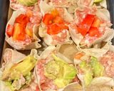 簡単・アボカド・トマト乗せしゅうまい美味作り方6写真