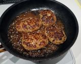 鶏ひき＆豚ひきの絶品テリヤキハンバーグ作り方4写真