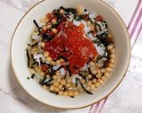 ひとりご飯❤️紅鮭筋子醤油漬けのお茶漬け作り方2写真