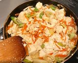 ◯長ネギと豆腐の和風炒り煮作り方4写真