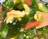チンゲン菜とトマトの卵とじスープ♪作り方4写真
