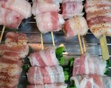 簡単夏の夕飯！小松菜玉ねぎ豚バラ肉串焼き作り方7写真