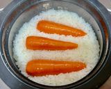 米と酒の蒸気で蒸す極上にんじんご飯作り方3写真