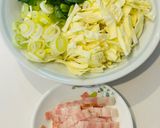肉野菜たっぷり!白だしスープパスタ作り方1写真
