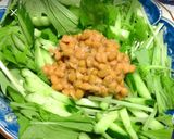 納豆サラダみそ味作り方4写真