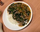 ひき肉ニラあんかけごはん作り方11写真