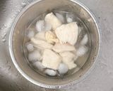 水晶鶏♪手作り梅酢玉ねぎだれがけ作り方5写真