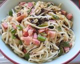ベーコンと青唐辛子の炒めうどん塩昆布・魚醤風味作り方12写真