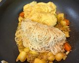 【残り物活用】おかずカレー卵そうめん作り方4写真