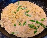 簡単パスタ★鮭の柚子胡椒味噌クリーム作り方4写真