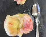 鯵のカルパッチョ 桃とチーズのソース作り方4写真