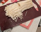 アメリカ・簡単うなぎのタレのえのき丼作り方1写真