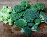 ブロッコリーと 鶏ひき肉 きのこの オイスター煮作り方1写真